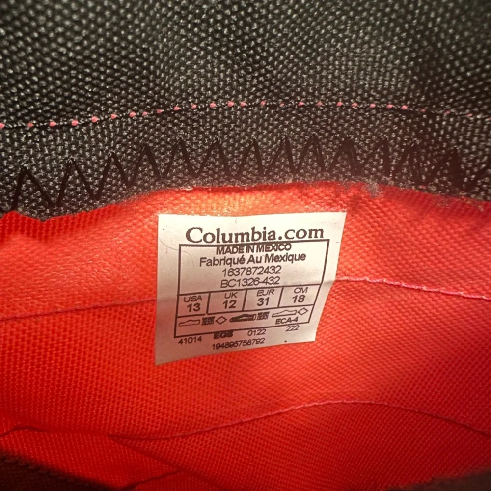 Columbia Powderbug Plus II Youth Neon Pink Blue Waterproof Winter Snow Boots‎ 13
